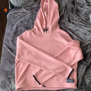Cropped pink hoodie